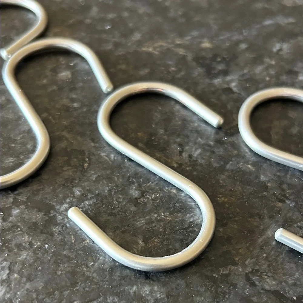 Elegant Silver Shower Curtain Hooks